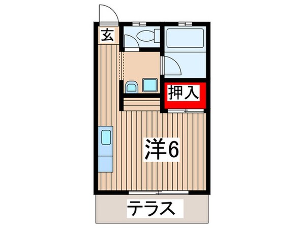 桐谷コーポ　１の物件間取画像